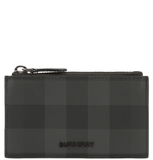  Ví Burberry Check Zip Card Case 'Charcoal' 
