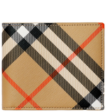  Ví Nam Burberry Check Bifold Wallet 'Sand' 