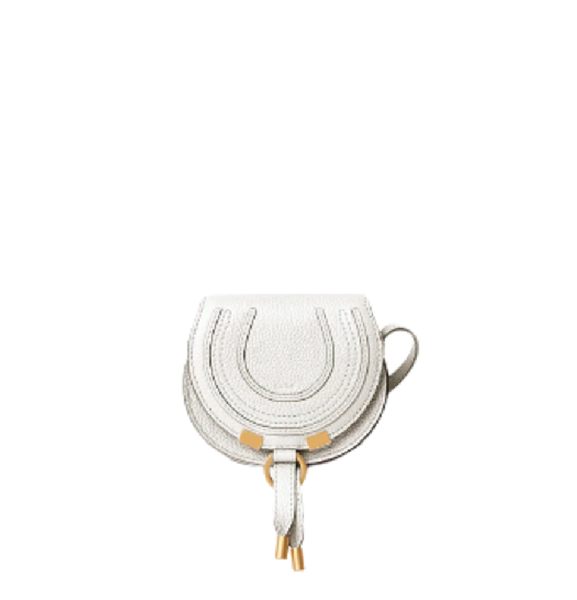  Túi Chloe Nữ Marcie Nano Saddle Bag 'White' 