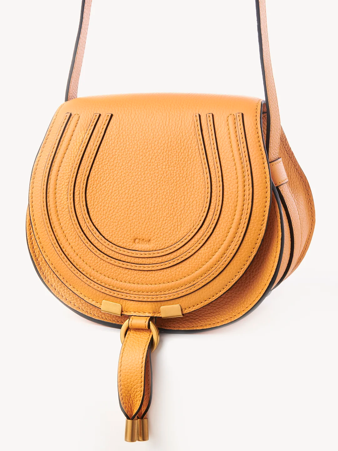  Túi Chloe Nữ Marcie Small Saddle Bag 'Tan Apricot' 
