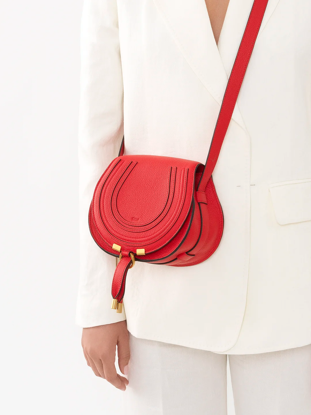  Túi Chloe Nữ Marcie Small Saddle Bag 'Red' 