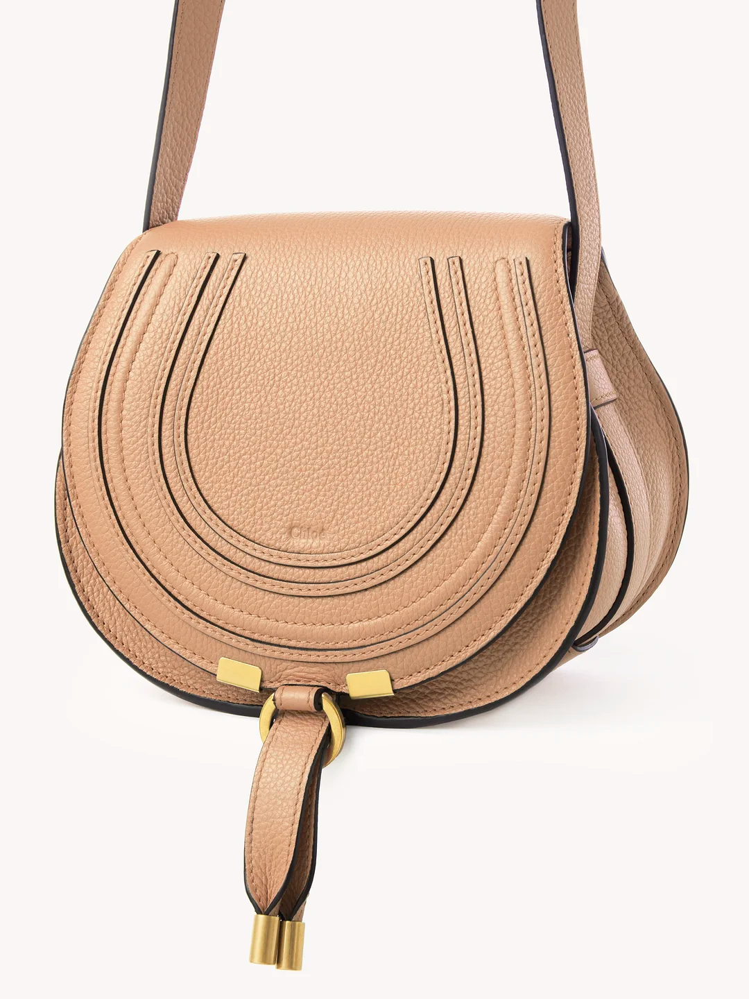  Túi Chloe Nữ Marcie Small Saddle Bag 'Light Tan' 
