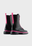  Giày Nữ Armani Vegetable Tanned Leather Ankle Boots 'Black' 