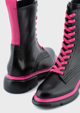  Giày Nữ Armani Vegetable Tanned Leather Ankle Boots 'Black' 