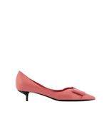  Giày Nữ Armani Nappa Leather Kitten Heeled Court 'Pink' 