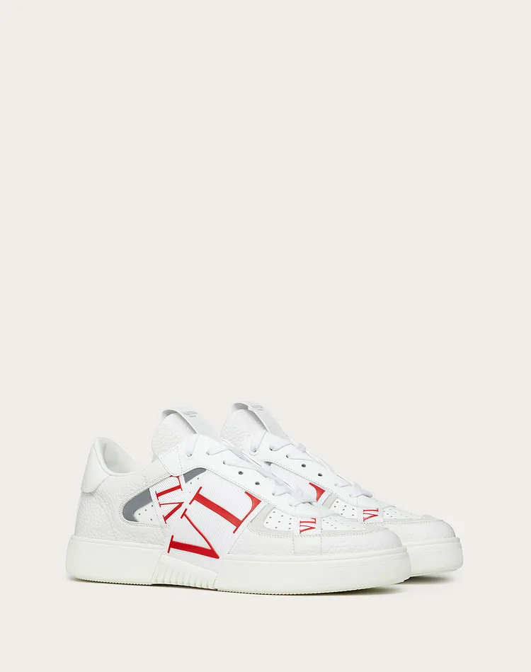  Giày Nam Valentino VL7N Low Top Calfskin 'White Red' 