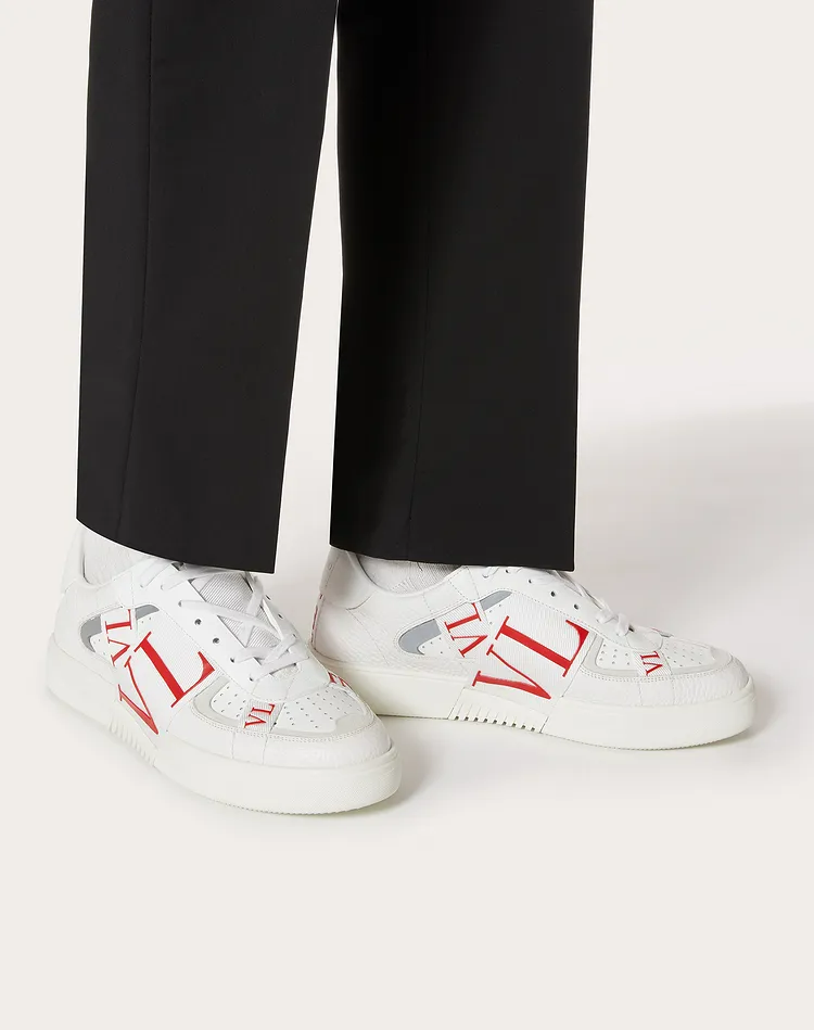  Giày Nam Valentino VL7N Low Top Calfskin 'White Red' 