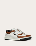  Giày Nam Valentino One Stud Low Top Nappa 'Brown White' 