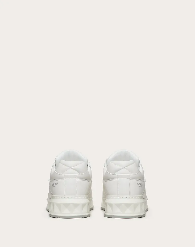  Giày Nam Valentino One Stud Nappa Low Top 'White' 