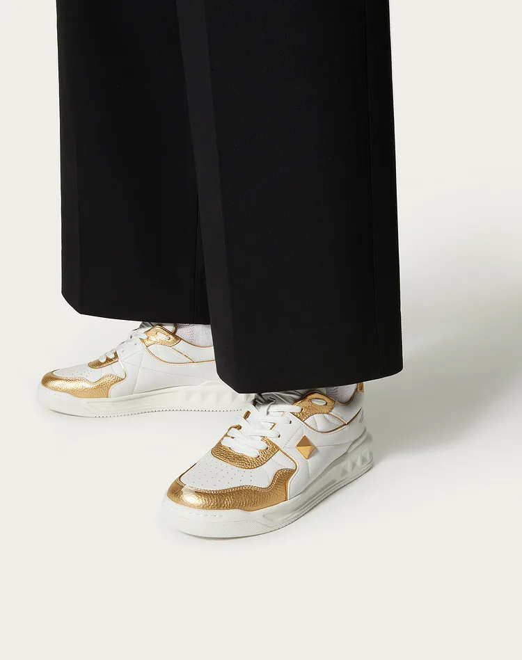  Giày Nam Valentino One Stud Nappa Antique 'Brass' 