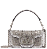  Túi Nữ Valentino Small Locò Rhinestones 'Crystal' 