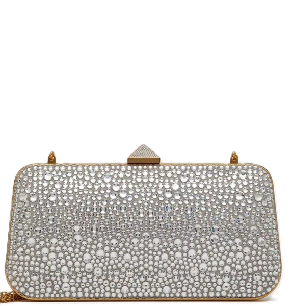  Túi Nữ Valentino Carry Secrets Rhinestone Minaudiere 'Crystal' 