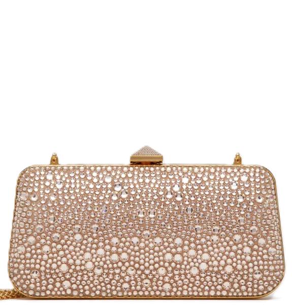  Túi Nữ Valentino Carry Secrets Rhinestone Minaudiere 'Gold Quartz' 