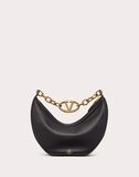  Túi Nữ Valentino Small Vlogo Moon Leather Chain 'Black' 