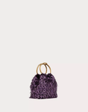  Túi Nữ Valentino Small Carry Secrets Embroidered 'Amethyst' 