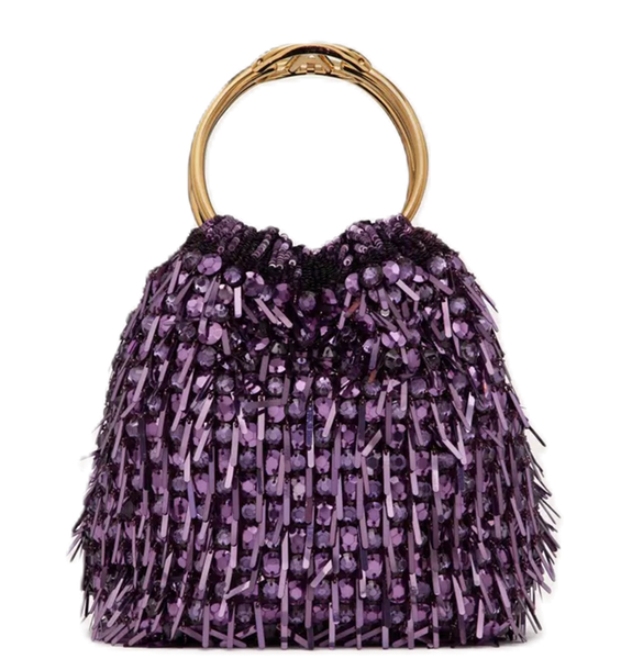  Túi Nữ Valentino Small Carry Secrets Embroidered 'Amethyst' 