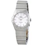  Đồng Hồ Nữ OMEGA Constellation Quartz 'White' Mother of Pearl Dial 