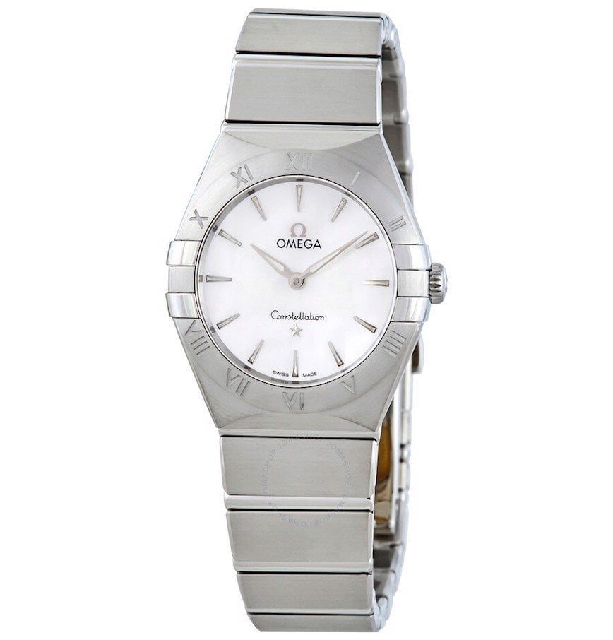  Đồng Hồ Nữ OMEGA Constellation Quartz 'White' Mother of Pearl Dial 