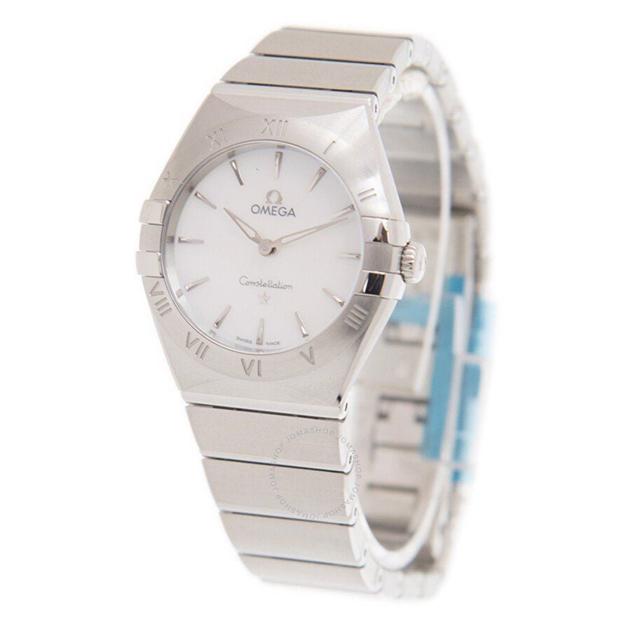  Đồng Hồ Nữ OMEGA Constellation Quartz 'White' Mother of Pearl Dial 