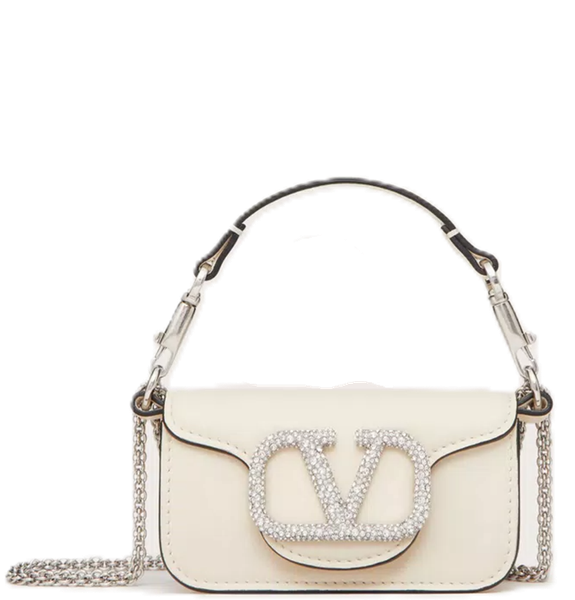  Túi Nữ Valentino Locò Jewel Logo 'Light Irovy' 