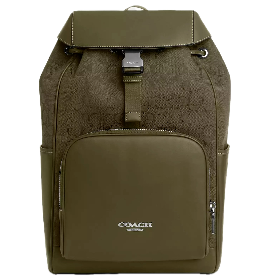  Balo Coach Racer Backpack 'Olive Drab' 