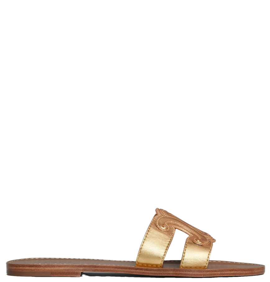 Dép Nữ Celine Triomphe Mule 'Gold' 