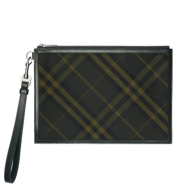  Túi Nam Burberry Check Zip Pouch 'Shadow' 