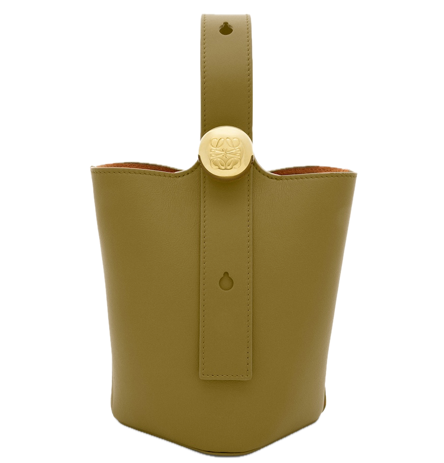  Túi Nữ Loewe Mini Pebble Bucket 'Olive' 