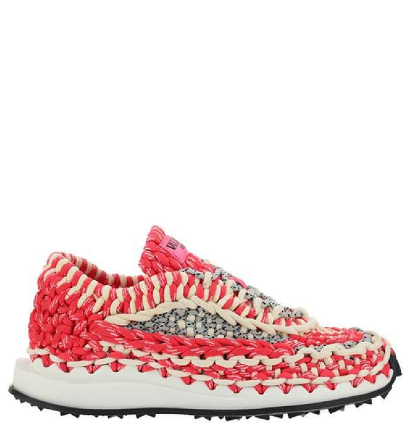  Giày Nữ Valentino Garavani Crochet Sneaker In Fabric 'Pink  Beige' 