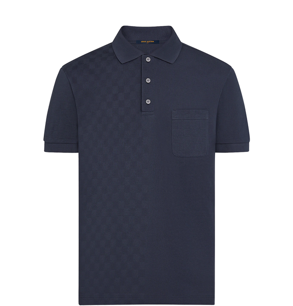  Áo Nam Louis Vuitton Half Damier Polo 'Navy' 