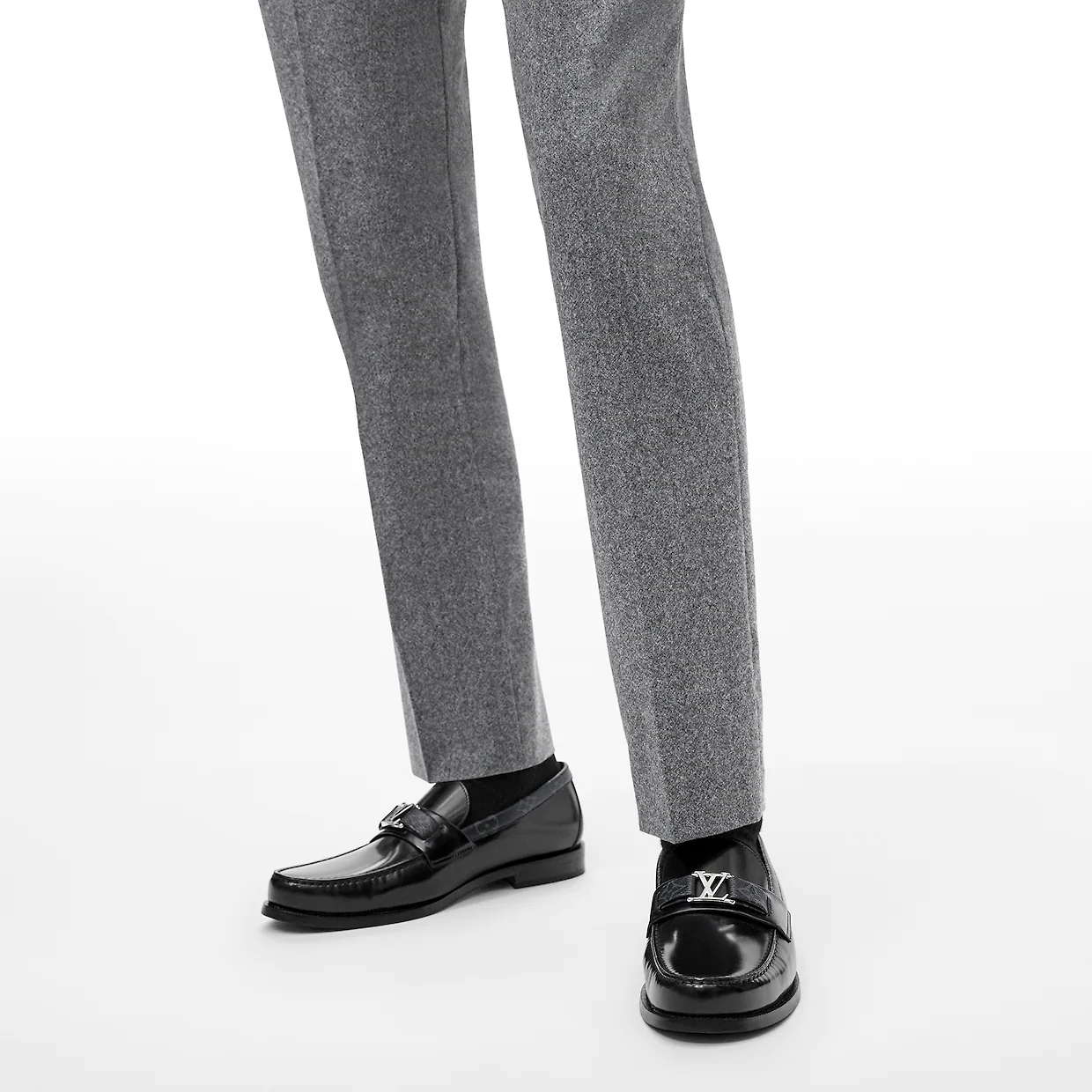  Giày Nam Louis Vuitton Major Loafers 'Black' 