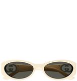  Kính Nữ Gucci Oval Sunglasses 'Cream' 