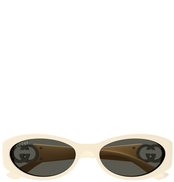  Kính Nữ Gucci Oval Sunglasses 'Cream' 