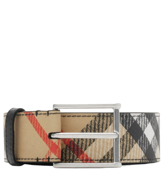  Thắt Lưng Nam Burberry Check Belt 'Sand' 