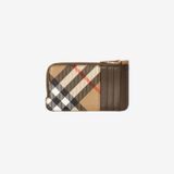  Ví Burberry Check Zip Card Case 'Sand' 