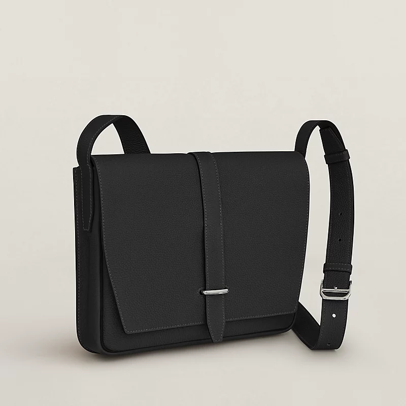 Túi Nam Hermes Steve Light Junior Messenger Bag 'Noir' H082119CK89 LUXITY