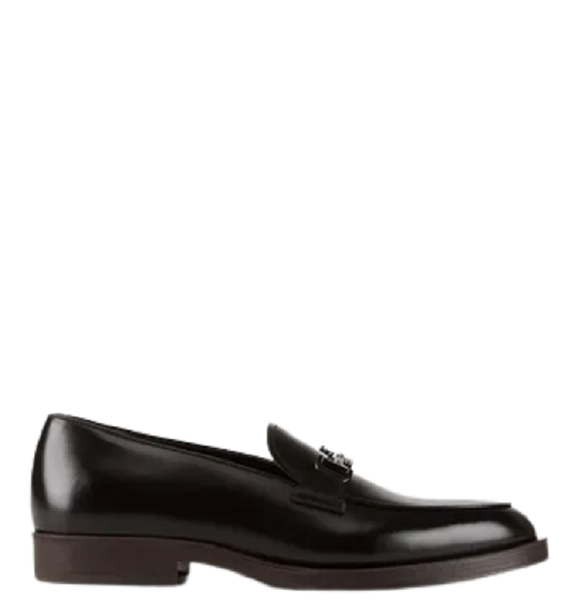  Giày Nam Giorgio Armani Leather Loafers With Snaffle 'Dark Brown' 