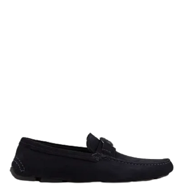  Giày Nam Giorgio Armani Suede Loafers 'Navy Blue' 