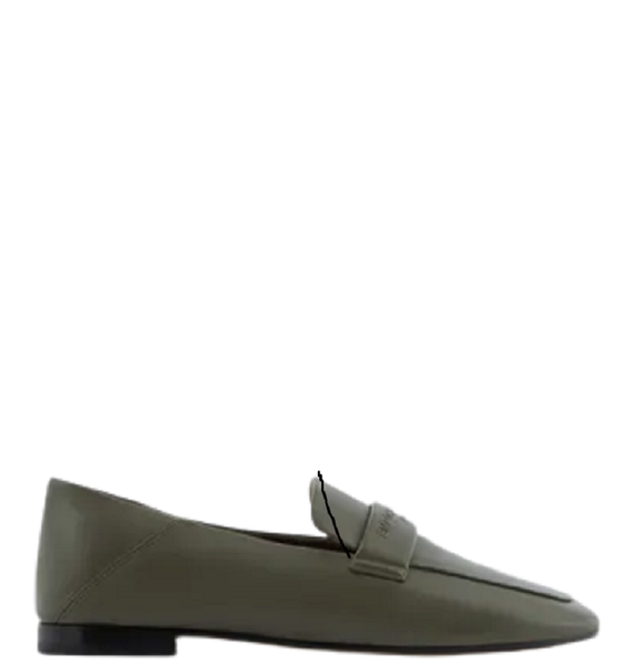  Giày Nữ Emporio Armani Nappa Leather Loafers 'Verde Scuro' 