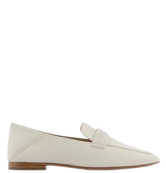 Giày Nữ Emporio Armani Nappa Leather Loafers 'White' 