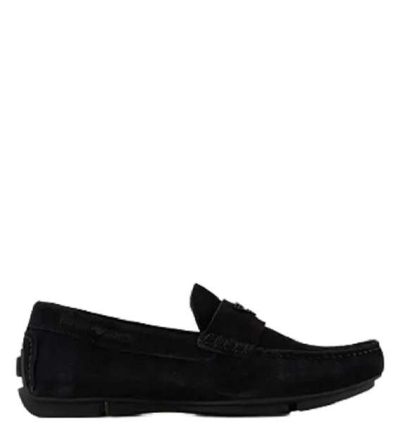  Giày Nam Emporio Armani Suede Driving Loafers 'Black 8' 