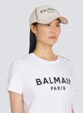  Mũ Nữ Balmain Cotton B-army With Balmain Logo 'White' 
