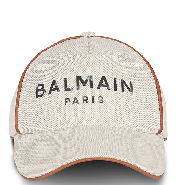  Mũ Nữ Balmain Cotton B-army With Balmain Logo 'White' 