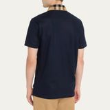  Áo Nam Burberry With Check Collar Polo 'Navy' 