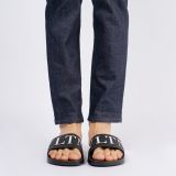  Dép Nam Valentino Rubber Slide 'Black' 