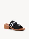  Dép Nữ Chloe Woody Heeled Mule 'Black' 