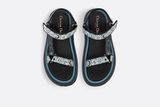  Dép Nữ Dior D-wave Sandal 'Denim Blue' 