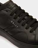  Giày Nam Bally Maxim Leather Sneakers 'Black' 