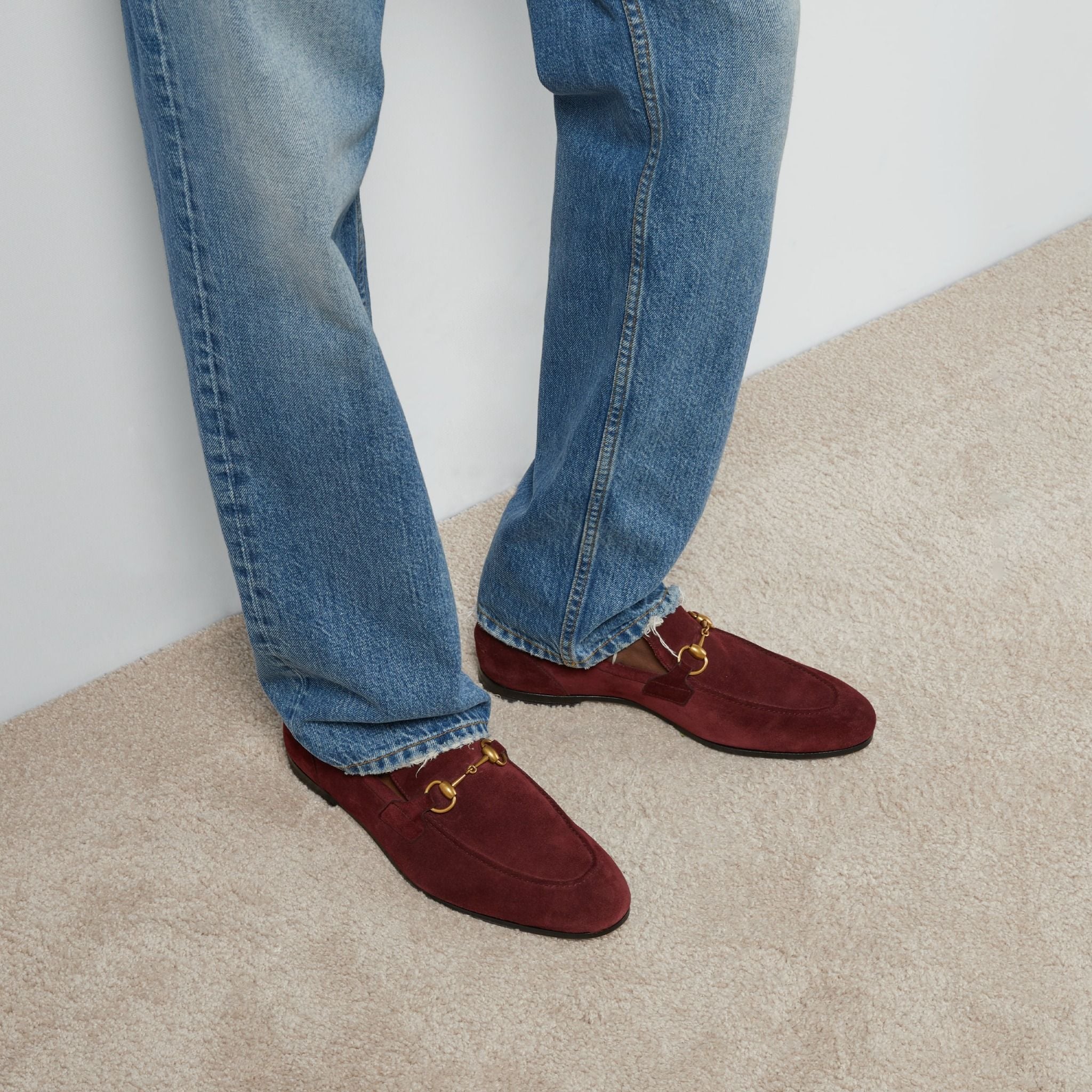 Giày Nam Gucci Jordaan Loafer 'Red' 