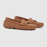  Giày Nữ Gucci Driver Loafer 'Brown' 